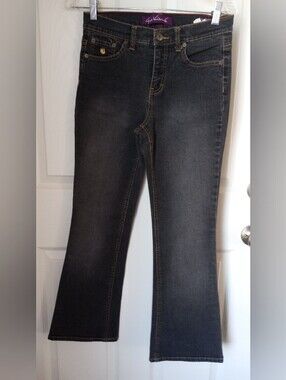 Gloria Vanderbilt Dark Gray Flared Jeans